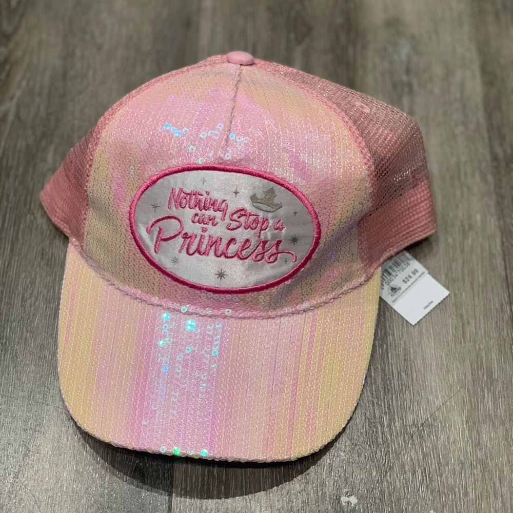 New Disney sequin "nothing can stop a princess" baseball hat